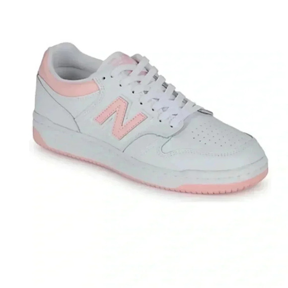 New Balance Women's White Pink Trainers Tennis Shoes NIB Women’s Size 7 - Picture 2 of 8